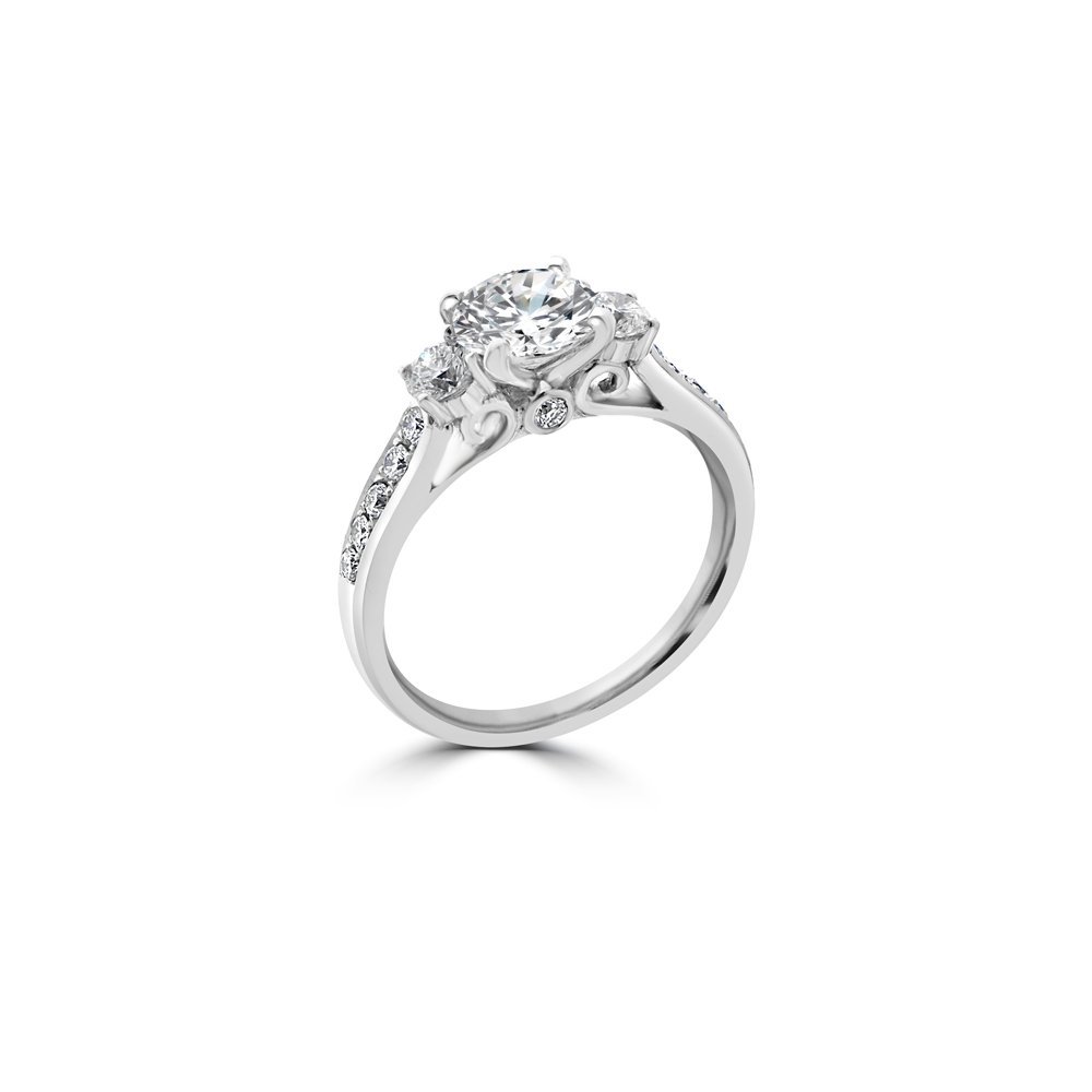 Three Stone Diamond Engagement Ring