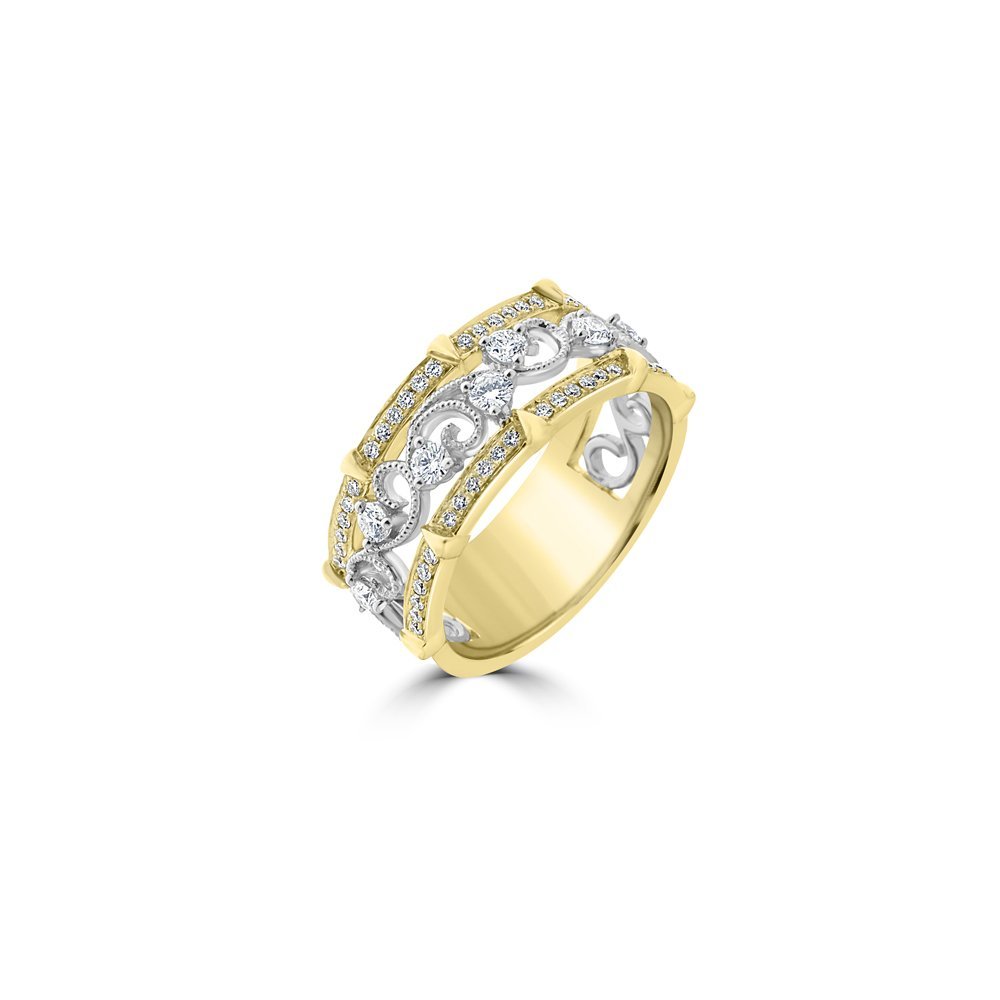 Diamond Filigree Openwork Ring