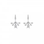 Diamond Starlight Chandelier Stud Earrings in 18K White Gold