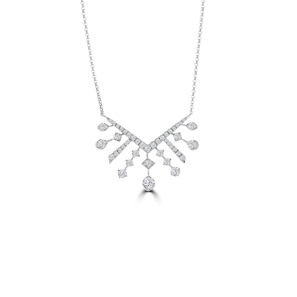 Diamond Starlight Chandelier V Pendant with Chain