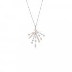 Diamond Starlight Chandelier Pendant with Chain in 18K White Gold, 18K Rose Gold