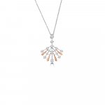 Diamond Starlight Chandelier Pendant with Chain in 18K White Gold, 18K Rose Gold