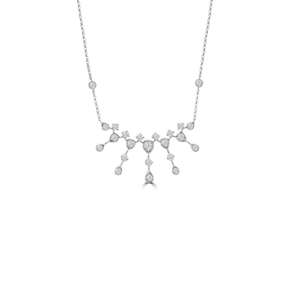 Diamond Starlight Chandelier Curve Pendant with Chain