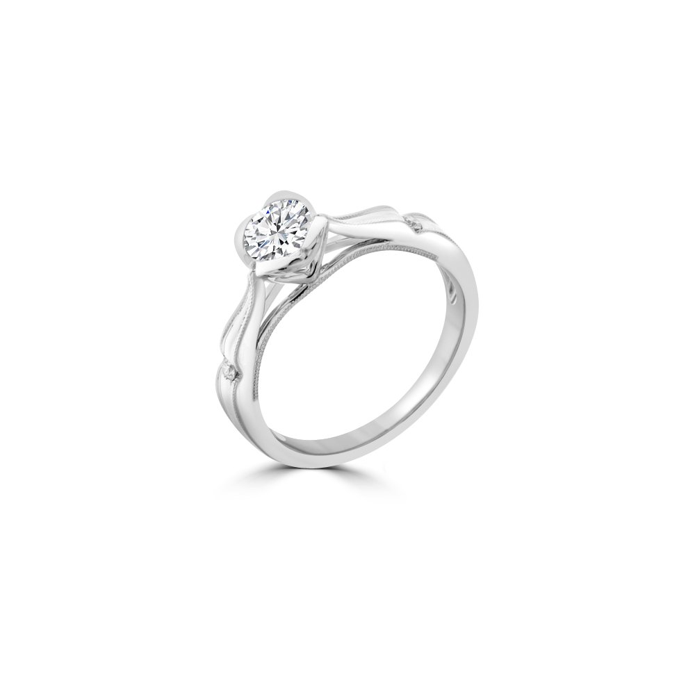 Bezel Set Solitaire Diamond Ring