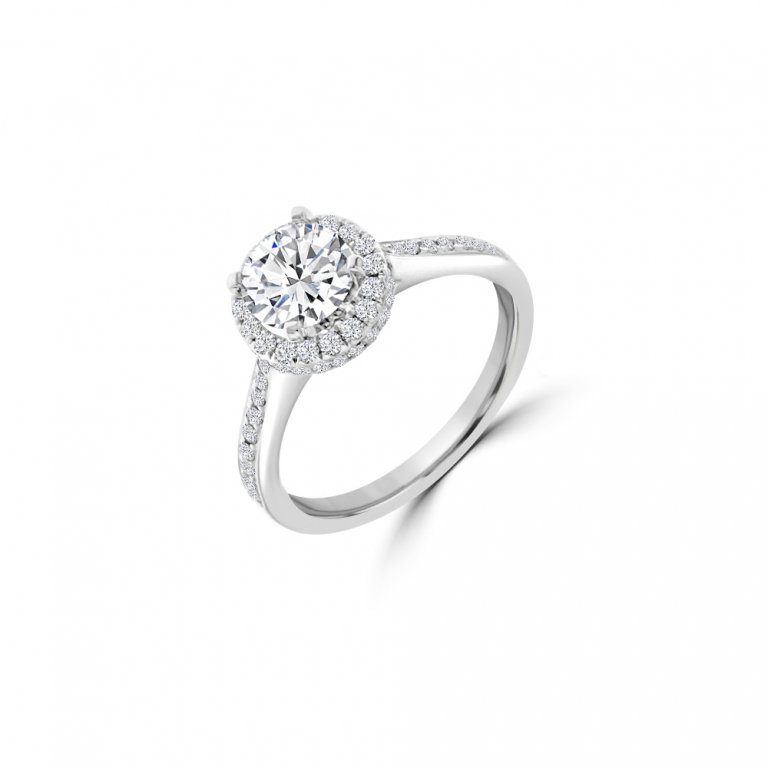 Round Halo Diamond Ring