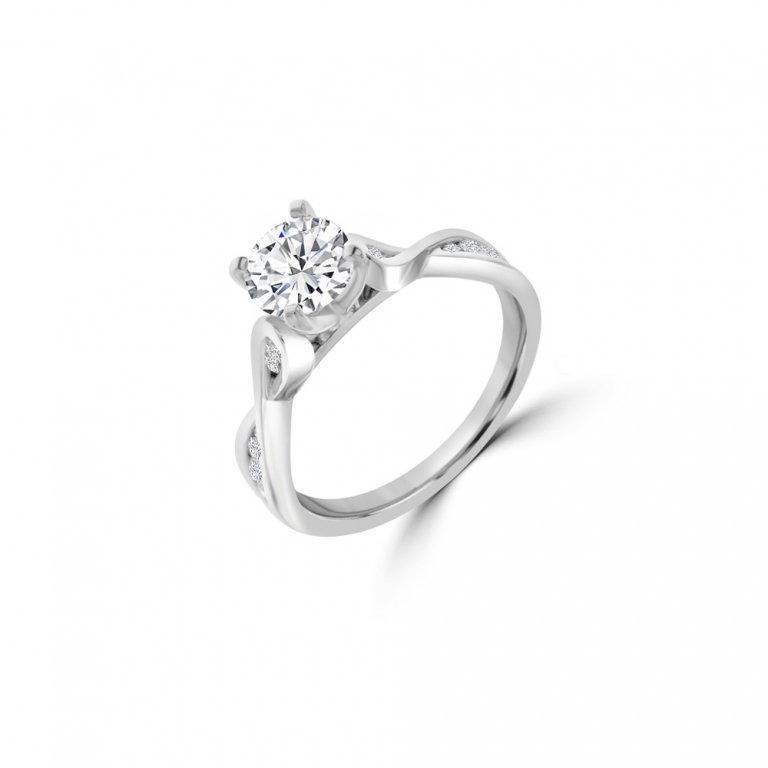 Twist Solitaire Diamond Ring