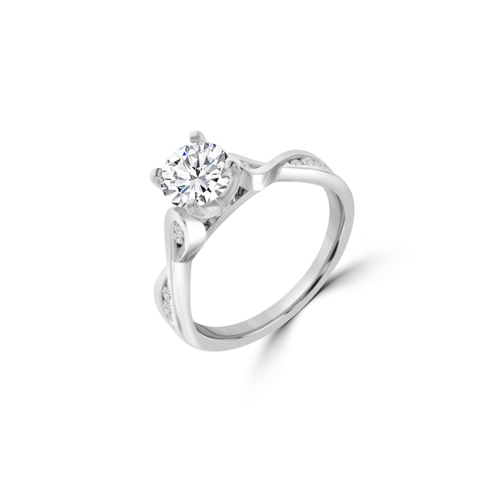 Twist Solitaire Diamond Ring