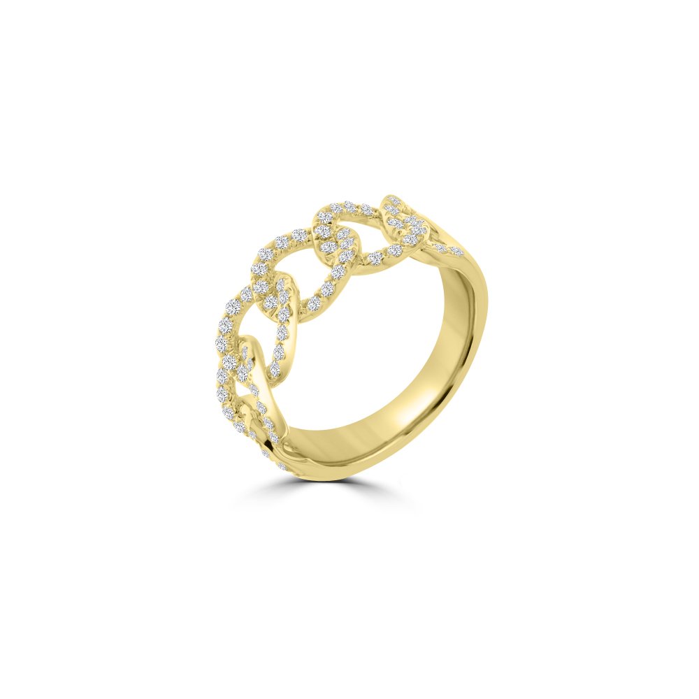 Diamond Chain Link Ring (M)