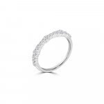 Diamond Shared Prong Matching Ring in 14K White Gold