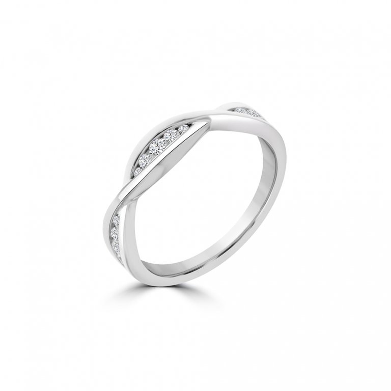 Twist Band Diamond Ring