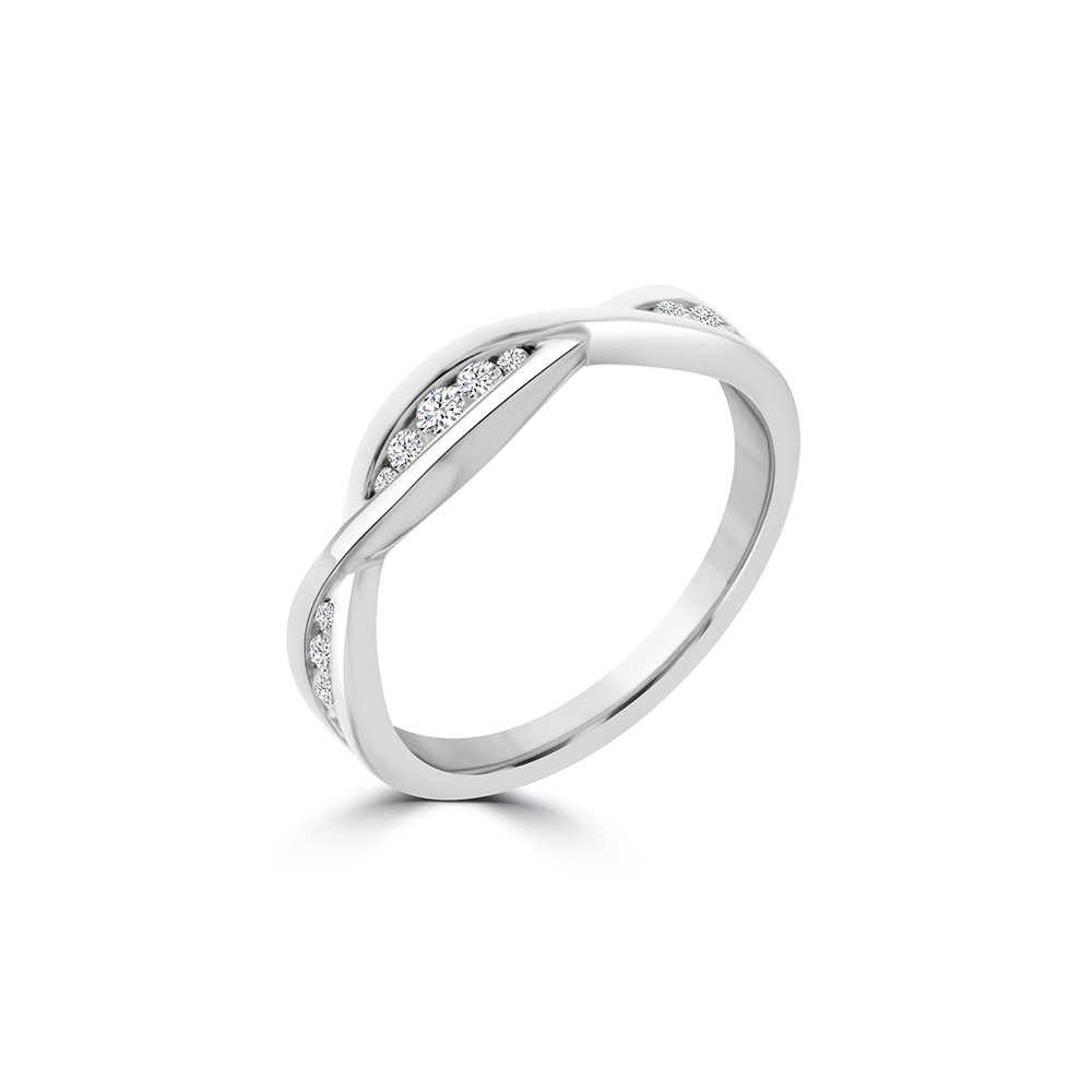 Twist Band Diamond Ring