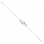 Ombré Sapphire Diamond Bracelet in 18K White Gold