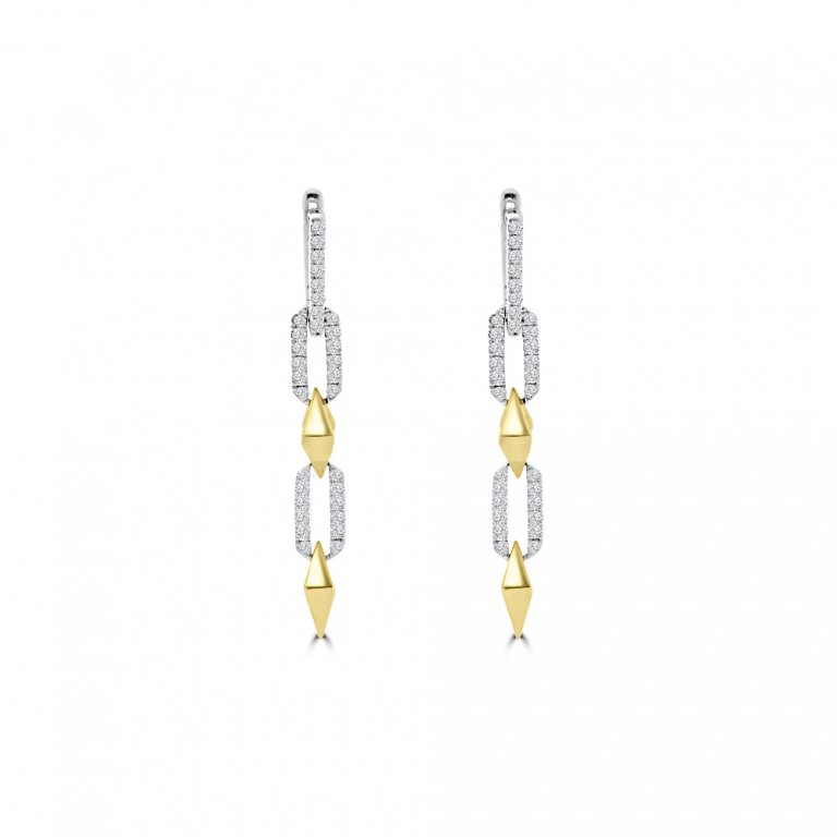 Diamond Links Drop Earrings