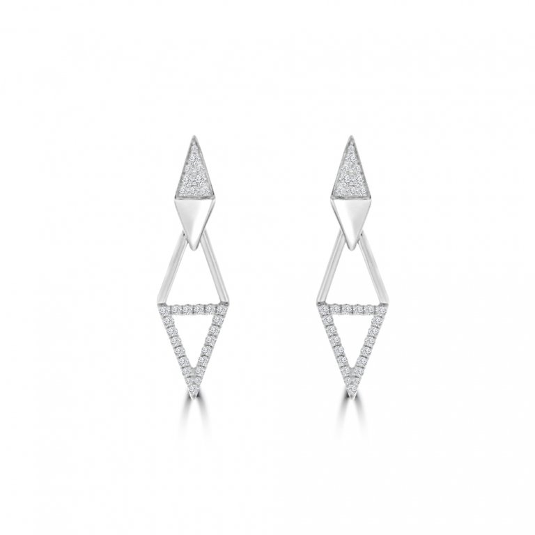 Diamond Links Drop Earrings