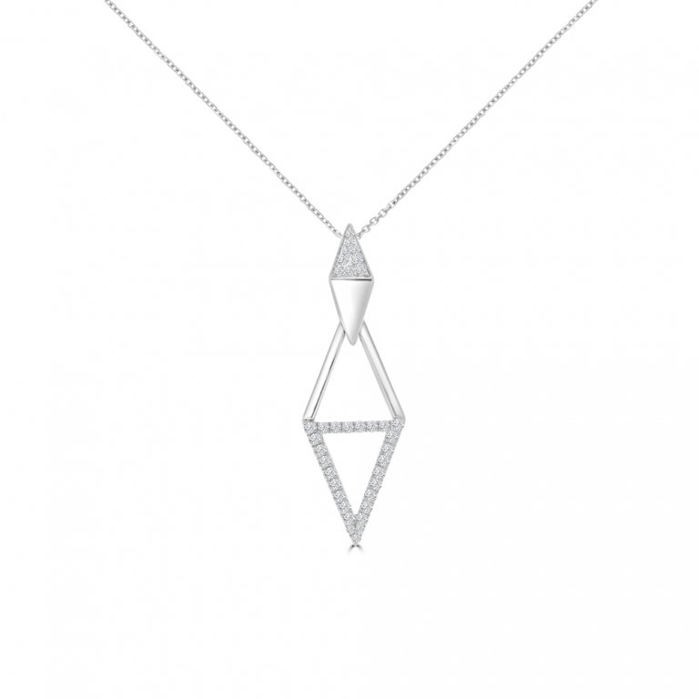Diamond Links Pendant with Chain