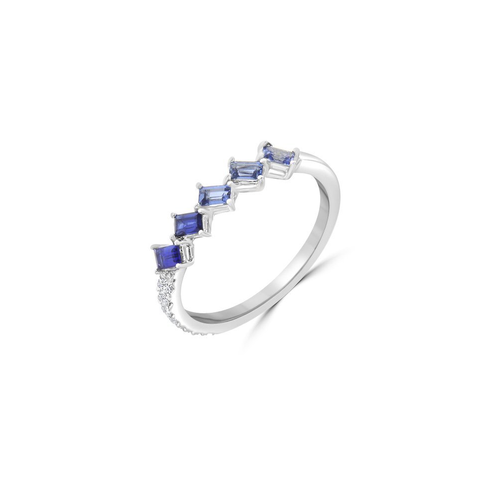 Ombré Sapphire Diamond Ring
