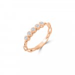 Diamond Chain Ring in 18K Rose Gold