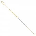 Diamond Chain Bracelet in 18K White Gold, 18K Yellow Gold