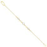 Diamond Link Bracelet in 18K White Gold, 18K Yellow Gold