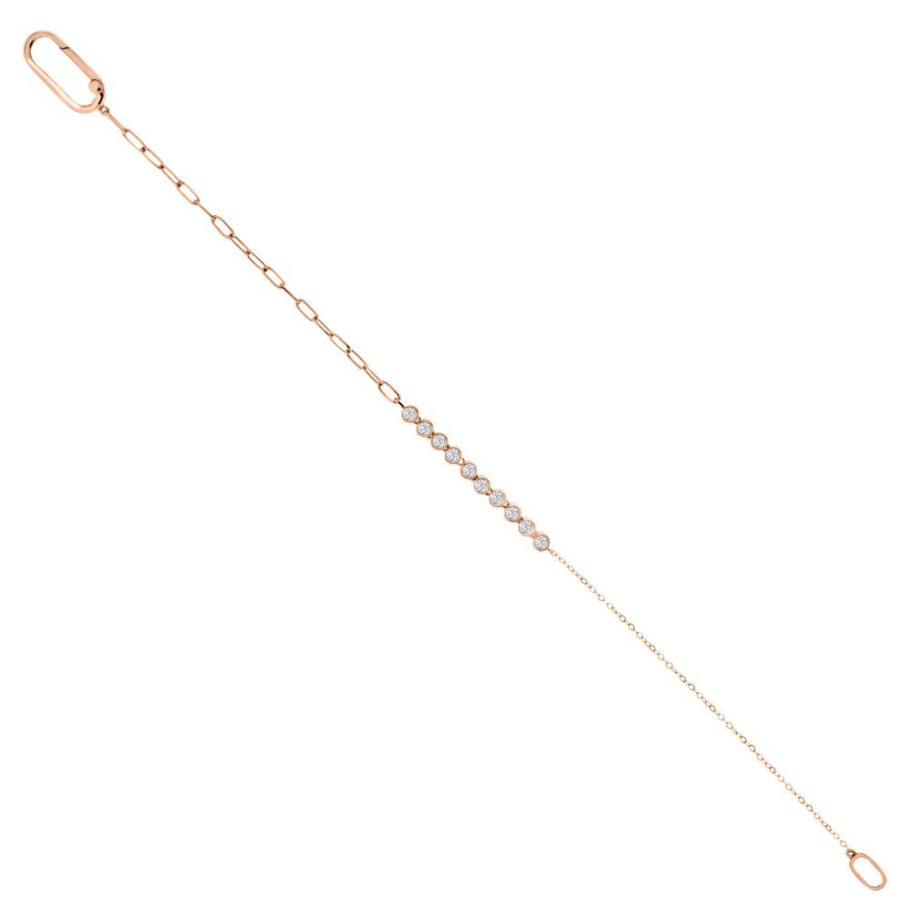 Diamond Paperclip Chain Bracelet