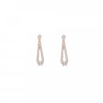 Diamond Open Drop Earrings in 18K Rose Gold