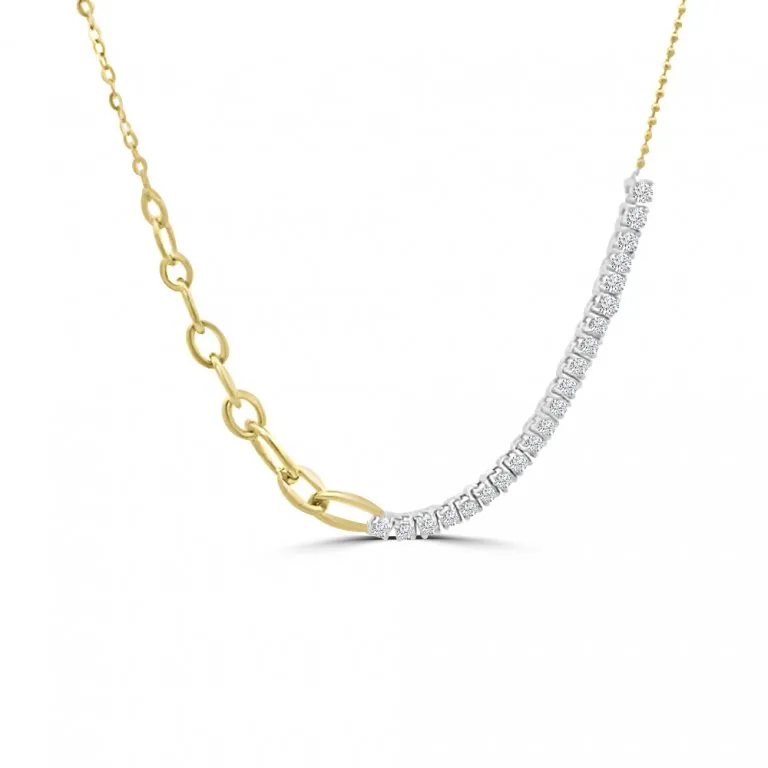 Diamond Links Tennis Chain Necklace