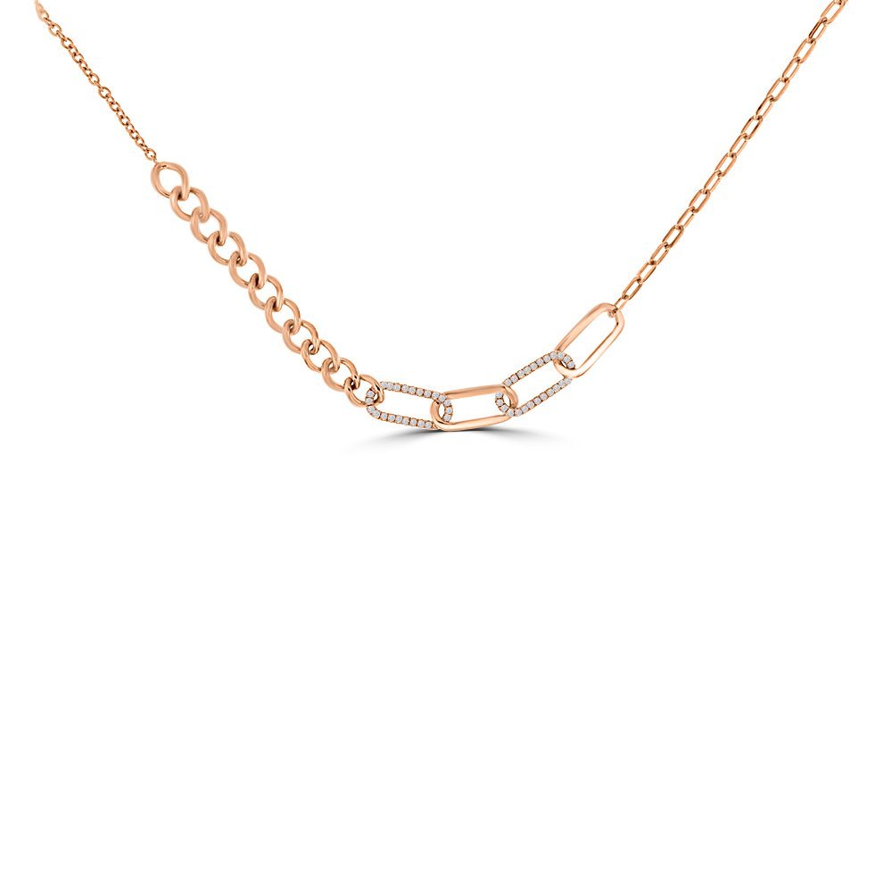 Diamond Curby Chain Necklace