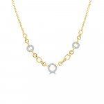 Diamond Links Necklace In 18K White Gold, 18K Yellow Gold