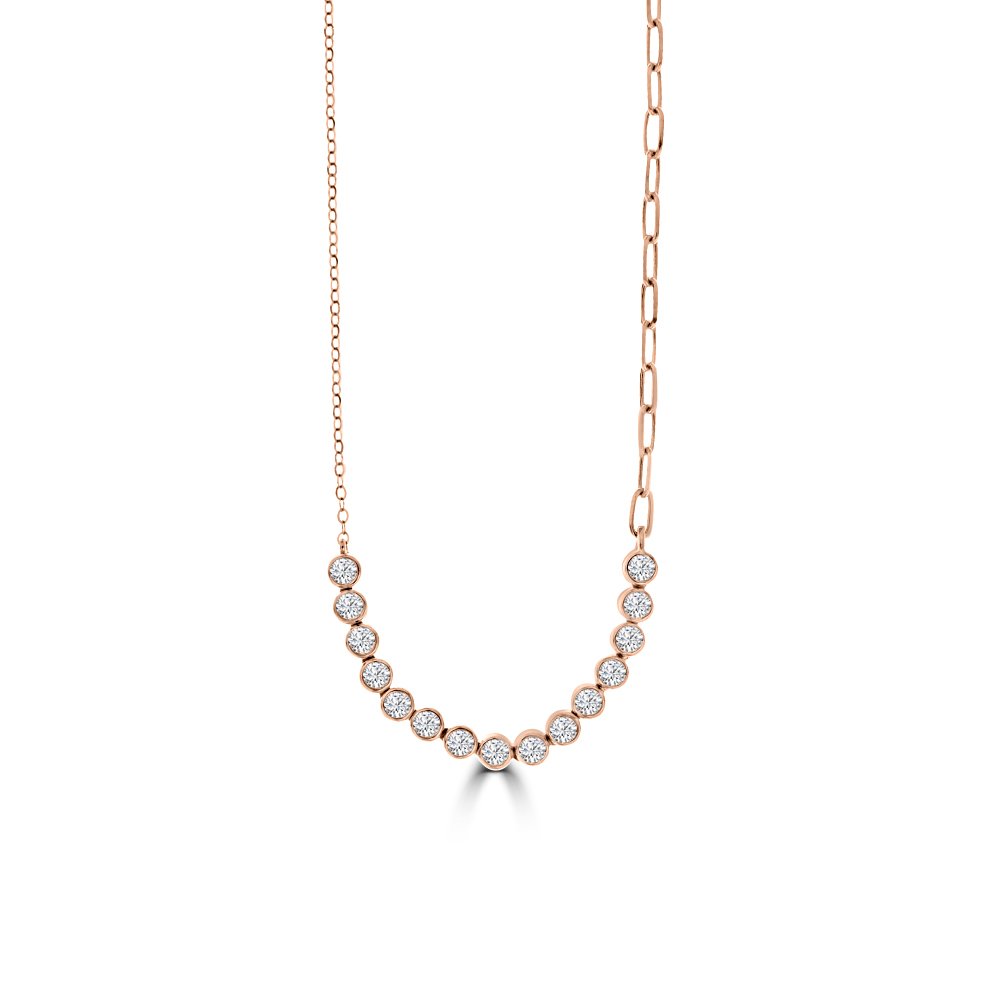 Diamond Paperclip Chain Necklace