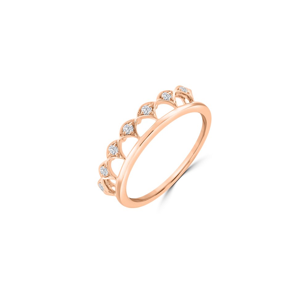 Diamond Fan Crown Ring