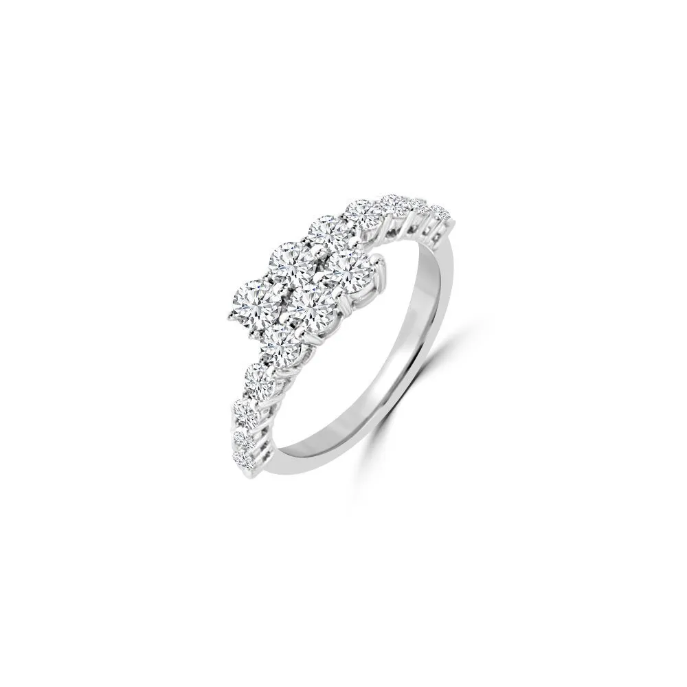 Diamond Wrap Around Ring in 18K White Gold