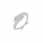 Diamond Wrap Around Ring in 18K White Gold