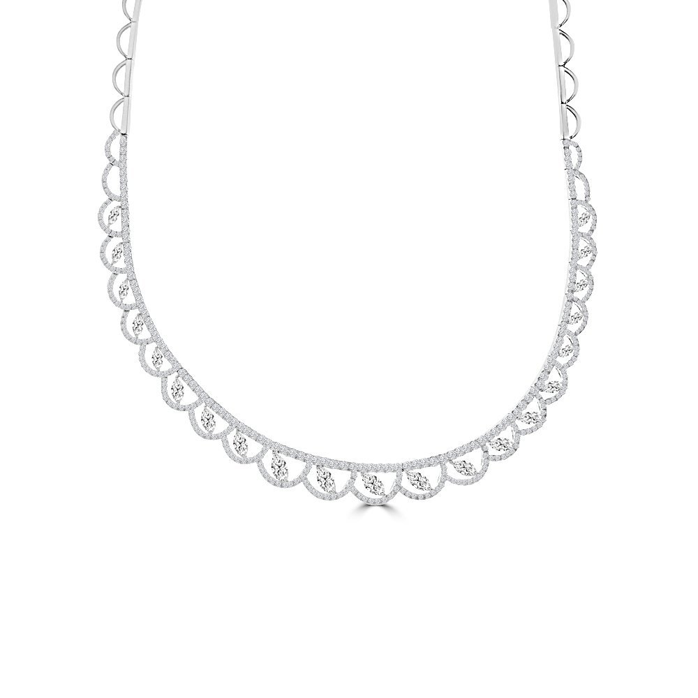 Marquise Diamond Lace Necklace