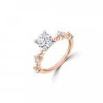 Solitaire Diamond Engagement Ring with Side Stones