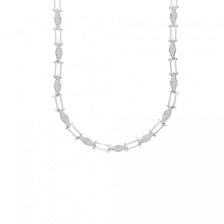 Diamond Spikes Chain Necklace