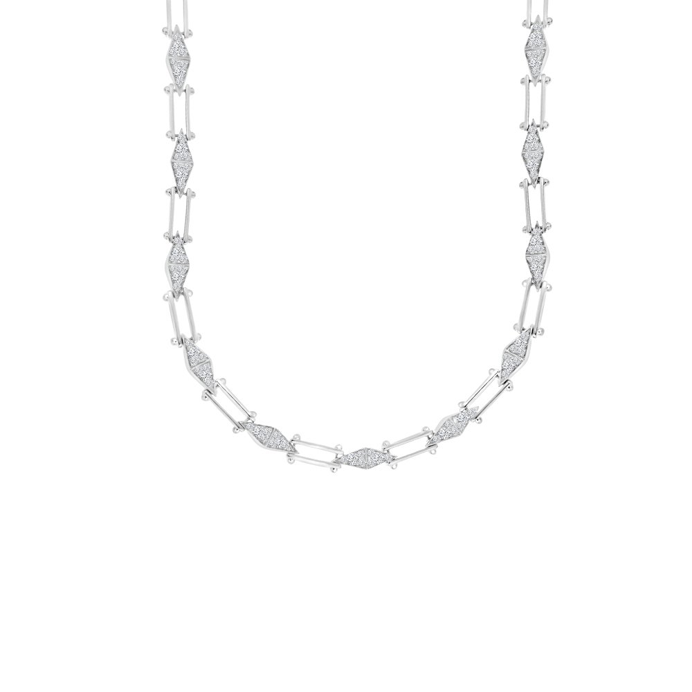 Diamond Spikes Chain Necklace