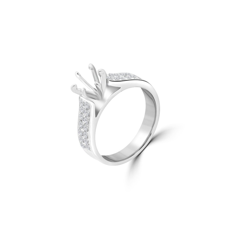 Channel Pavé Engagement Ring Mount