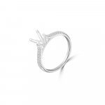 Solitaire Pavé Engagement Ring Mount
