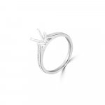 Solitaire Pavé Engagement Ring Mount