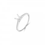 Solitaire Pavé Diamond Ring Mount