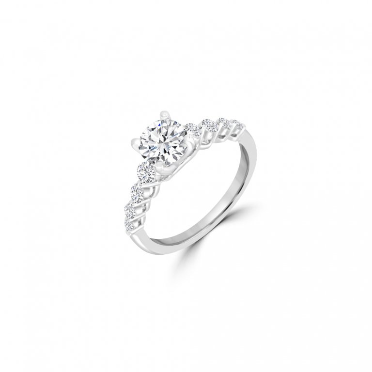 Solitaire Twist Diamond Ring