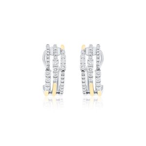 Multi Rows Diamond Earrings