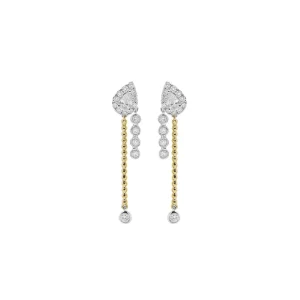 Pear Shaped Diamond Drizzle Drop Earrings
