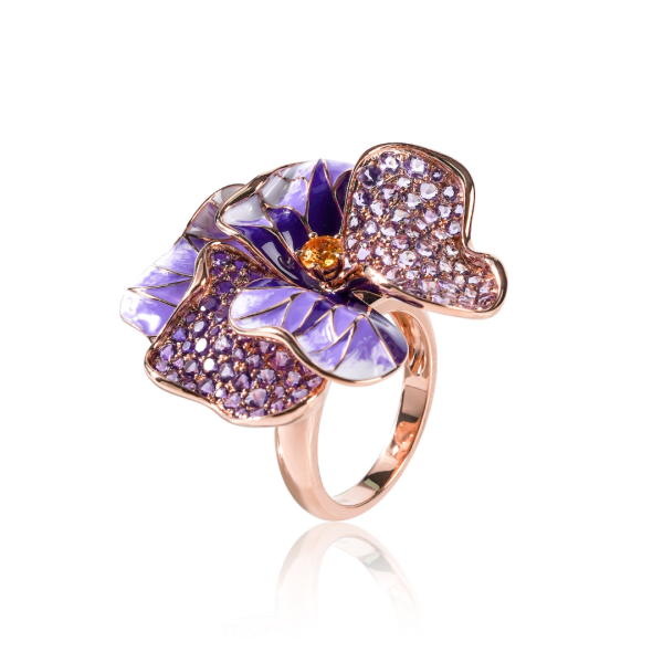 Enamel Amethyst Ring
