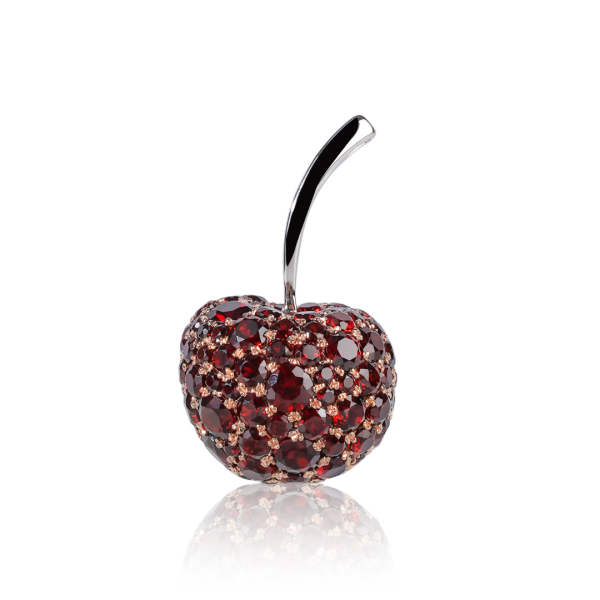 Red Garnet Cherry Pendant