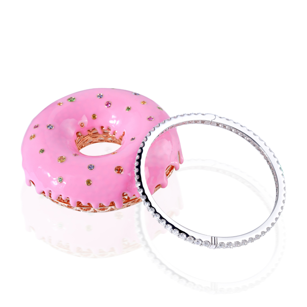 Strawberry Doughnut Diamond Bangle - EJI