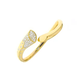 Sprinkle of Diamonds Drop Open Bangle