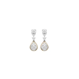 Miracle Set Pear Cut Diamond Drop Earrings