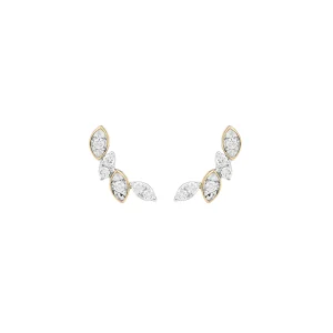 Miracle Set Marquise Cut Diamond Curve Earrings