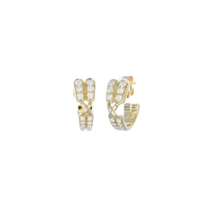 Diamond Criss Cross Earrings